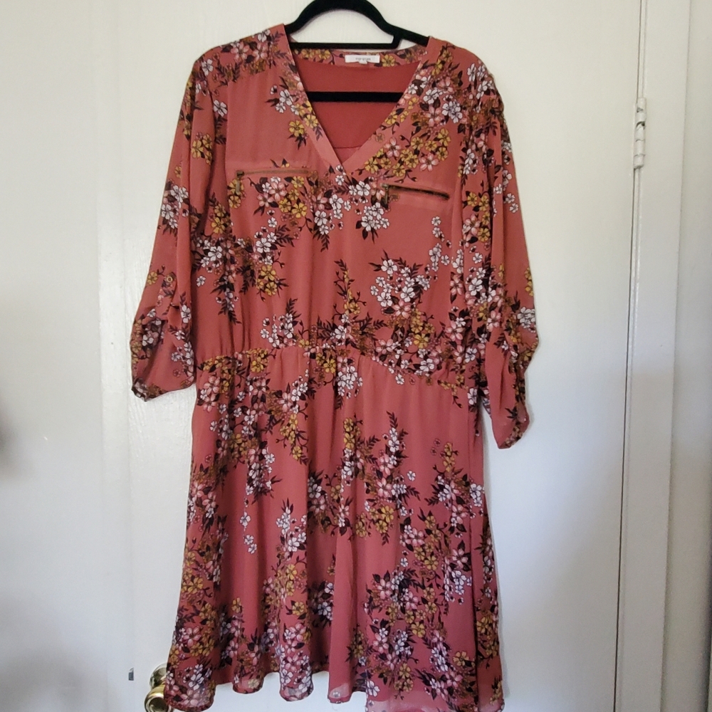 Maurices Floral V-Neck Dress